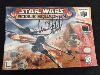 Mark Hamill Signed Autograph N64 Star Wars Rogue Squadron Box Luke Skywalker