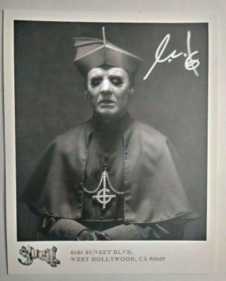 Signed Cardinal Copia Autograph Ghost Band,  Papa Emeritus,  Tobias Forge