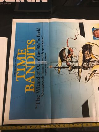 Vintage 1982 Time Bandits 1 - Sh Theater Movie Poster S Connery J Cleese 3