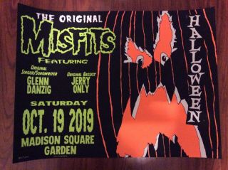 The Misfits Msg Nyc Event Poster 10/19 Madison Square Garden 851/1000