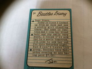 1964 Topps Beatles Diary Complete Set 1a - 60a Fabulous Trading Cards