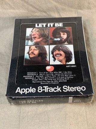 8 Track Tape Let It Be The Beatles Long & Winding Road Get Back