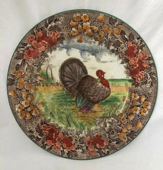 Fabulous Antique Wedgwood Etruria England Turkey Plate Thanksgiving