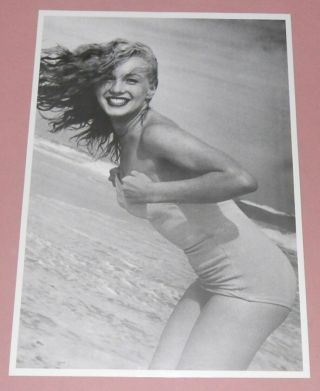 Marilyn Monroe - Huge B/w Personality Poster 1980s De Dienes Bathing Suit