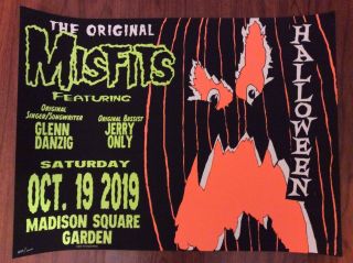 The Misfits Msg Nyc Event Poster 10/19 Madison Square Garden 849/1000