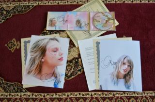 Taylor Swift Autographed Photos & Cd " Lover " / " Obtained @ York Concert.
