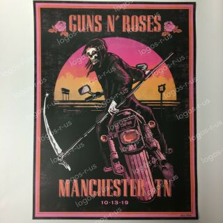 Guns N Roses Exit 111 Manchester,  Tn 201 Of 300 Poster/lithograph 10/13/2019