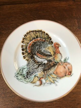 Fitz And Floyd Harvest Set Of 8 Dessert Plates Fall Thanksgiving