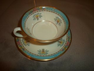 6 Lenox Blue Tree Cup And Saucers 6 1/2 Inches 7