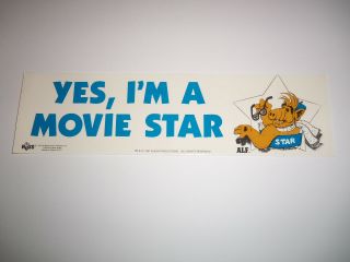 1987 Alf Bumper Sticker Yes,  I 