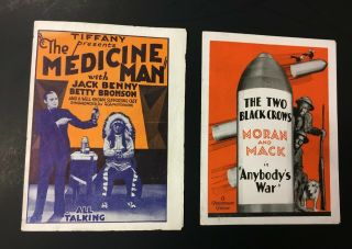 (2) Early Talkie Movie Heralds - Jack Benny - Moran & Mack