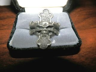 Official Vintage Danzig Cross Skull Ring Brockum Pin Badge Necklace 1993 Rare