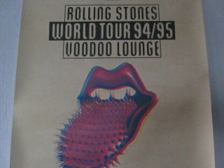 Rolling Stones Voodoo Lounge Tokyo Dome Japan Tour ' 95 Promo Poster Jagger Keith 2