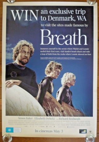 Breath 2017 Australian Surfing One Sheet Movie Poster Simon Baker