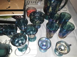 indiana carnival glass blue 3