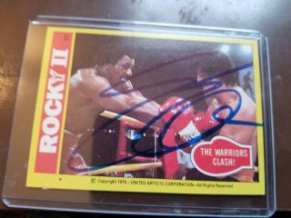 Sylvester Stallone Rocky Signed Autographed Topps Card W/coa