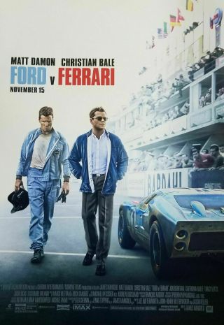 Ford V Ferrari 27x40 Theater Double Sided Movie Poster