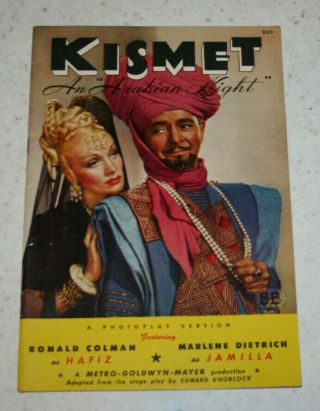 1944 Kismet An " Arabian Night " Photoplay Version Marlene Dietrick Ronald Colman