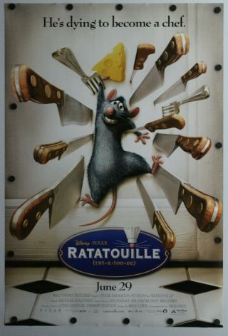 Ratatouille 2007 Disney Double Sided Movie Poster 27 " X 40 "