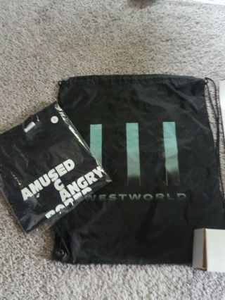 Sdcc 2019 Hall H Exclusive Westworld Iii Merchandise T - Shirt (small) Bag Poster