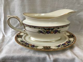 Lenox Tuscan Orchard Gravy/sauce Boat With Stand