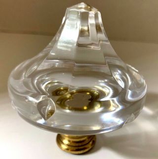 Waterford Cut Crystal Glass Lamp Finial Vintage Signed Rare