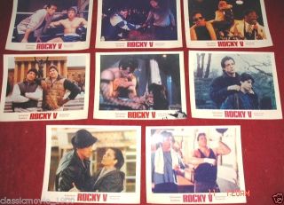Rocky V (1990) Sylvester Stalone Boxing Lobby Card 8 Stills