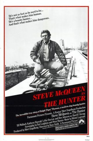 The Hunter Folded 27x41 Movie Poster Steve Mcqueen 1980