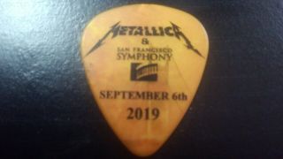 Metallica And San Francisco Symphony S&m2 Rare Guitar Pick Gold