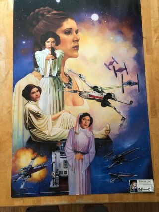 Star Wars Princess Leia Print Fan Club Limited To 3000 Cheryl Freundt Auto