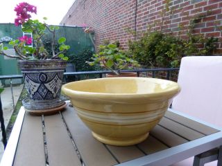 Huge Gorgeous Vintage Or Antique Yellowware Bowl,  Possibly Hand Thrown - - 30 Off