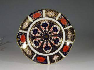 Royal Crown Derby Imari Double Handled Cake Plate,  Pattern 1128,  England C.  1981