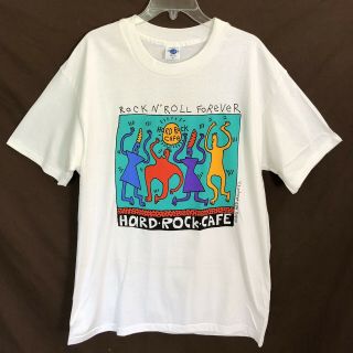 1992 Vintage Keith Haring Hard Rock Cafe T - Shirt Big Head Designs Xl San Fran