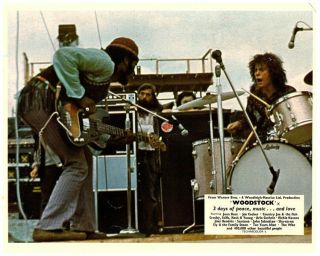 Woodstock Lobby Card Classic 1969 Rock Festival David Brown Santana