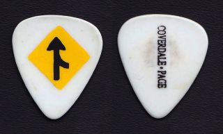 Coverdale Page Jimmy Page Signature White Guitar Pick - 1993 Tour Led Zeppelin