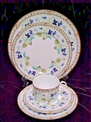 Haviland Limoges France Imperatrice Eugenie 5 Pc Dinner Plate Set