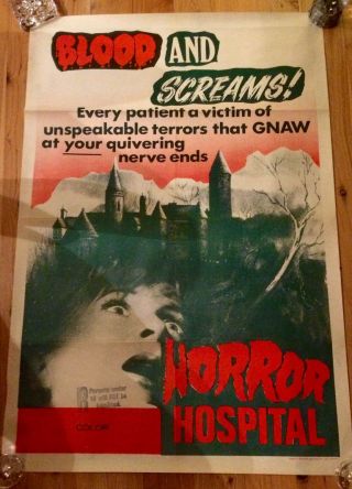 Horror Hospital - 1973 - Australian One Sheet - Movie Poster