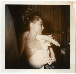 Audrey Hepburn Very Rare B/w 3 1/2 Square Snapshot Photo 1960 