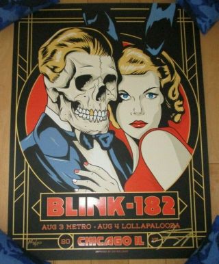 Blink 182 Concert Gig Poster Print Chicago 2017 Lollapalooza Metro Ian Williams