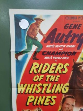 1949 RIDERS OF THE WHISTLING PINES One Sheet Poster 27 