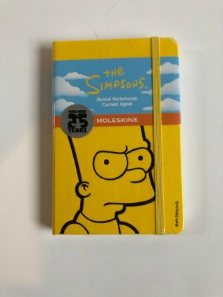 The Simpsons 25 Years Ruled Notebook Moleskine In Plastic 3.  5” X 5.  5”
