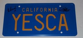Cheech Marin & Tommy Chong Signed Autographed Yesca Prop License Plate