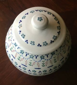 Nicholas Mosse Large Cookie Jar with Lid - Retired Cutting Garden Pattern 4
