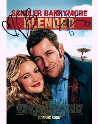 Drew Barrymore Adam Sandler Signed 8x10 Picture Photo Autographed Includes