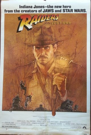 1981 " Raiders Of The Lost Ark " Us One Sheet Movie Poster