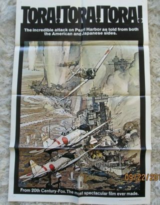 Tora Tora Tora Folded 27x41 Movie Poster Jason Robards Pearl Harbor