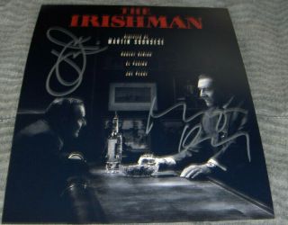 Joe Pesci & Robert Deniro Signed 8x10 Photo W/coa.  " The Irishman ".