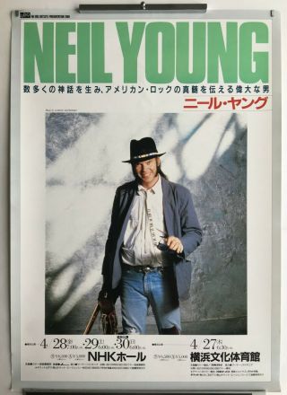 Neil Young Japan 1989 Promo Only Tour Poster Others Listed Csn&y