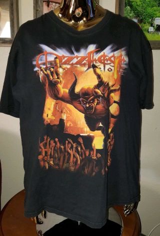 Ozzfest 2002 Xl Vintage Concert Shirt,  Rare Rob Zombie,  Bls,  Hatebreed,  Down
