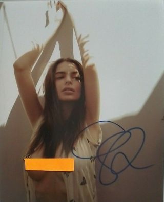 Emily Ratajkowski Swimsuit Model Signed Autographed 8x10 Photo Nsfw Topless Wcoa